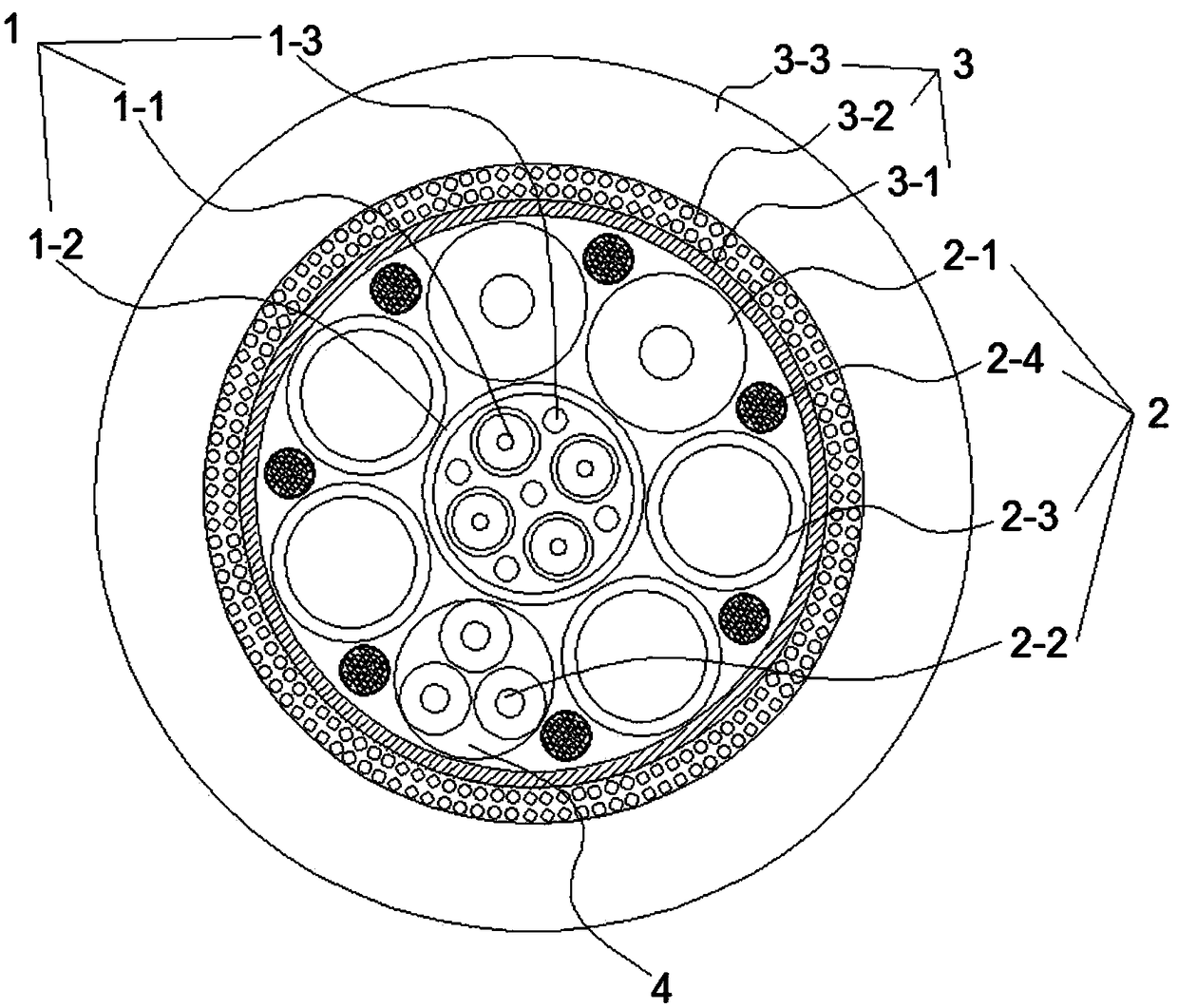 Optical-power hybrid high-speed transmission cable