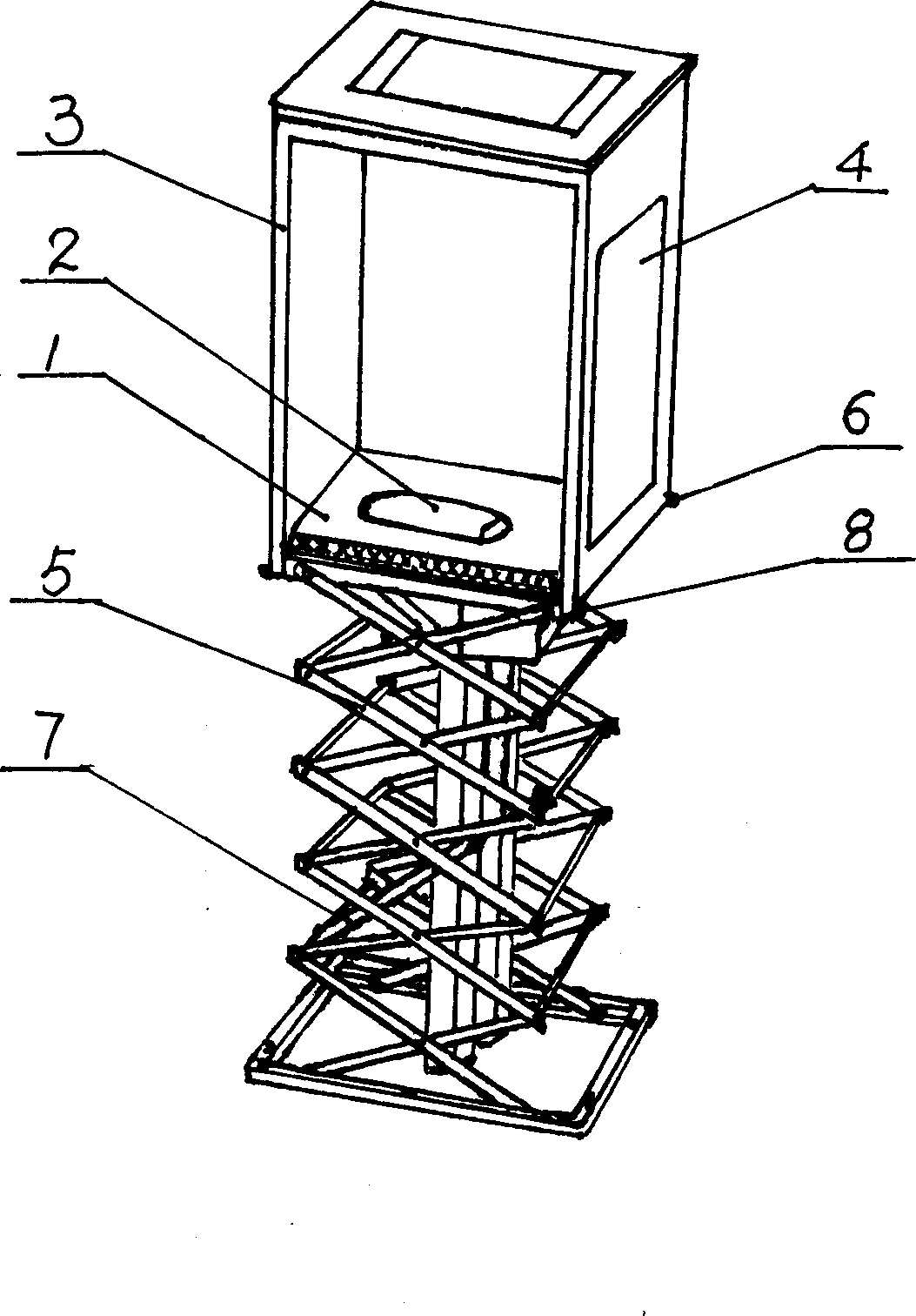 Automatic controlled lifting public lavatory