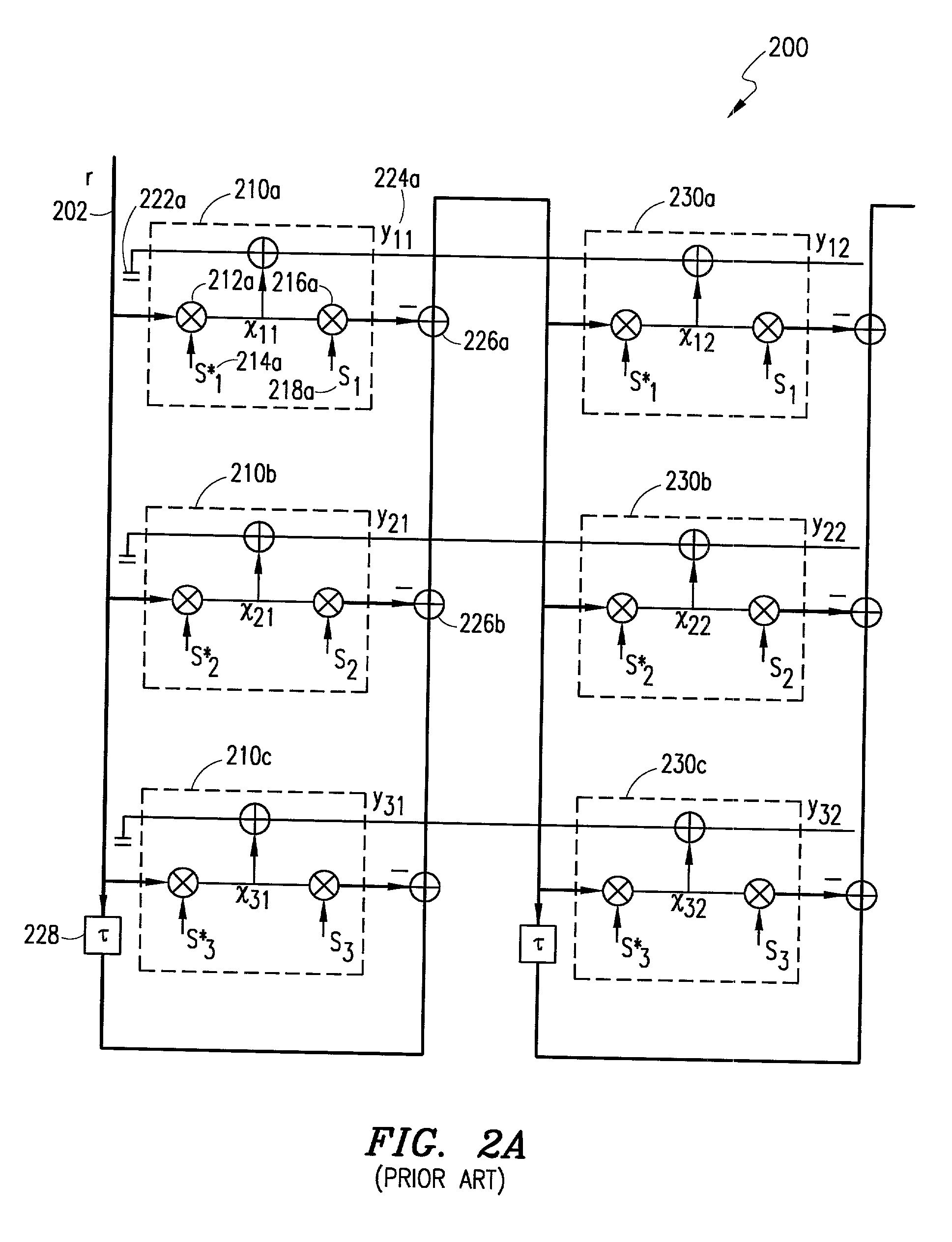 Reduction of linear interference canceling scheme