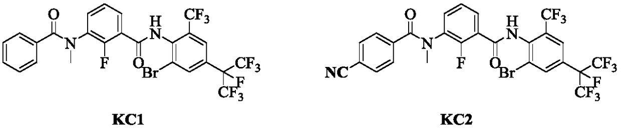 M-diamide compound and preparation method and application thereof