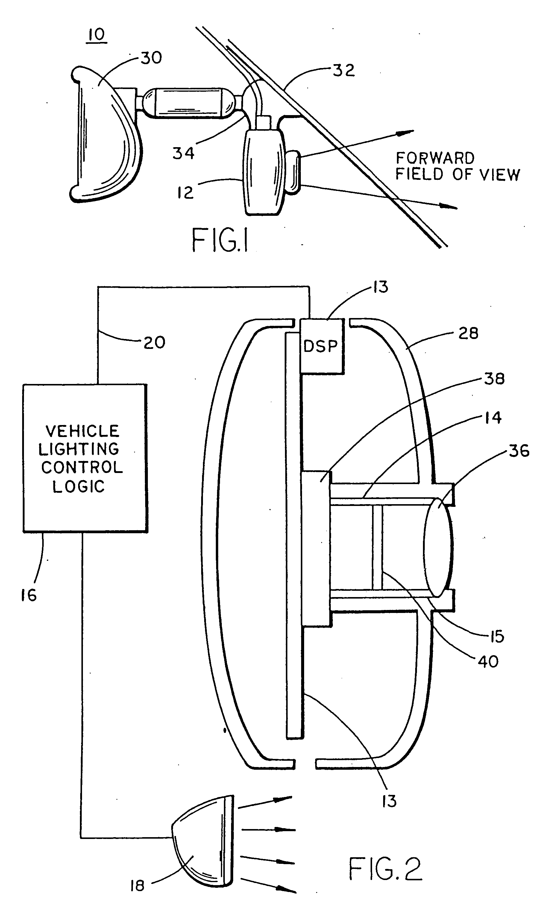 Vehicle headlight control using imaging sensor