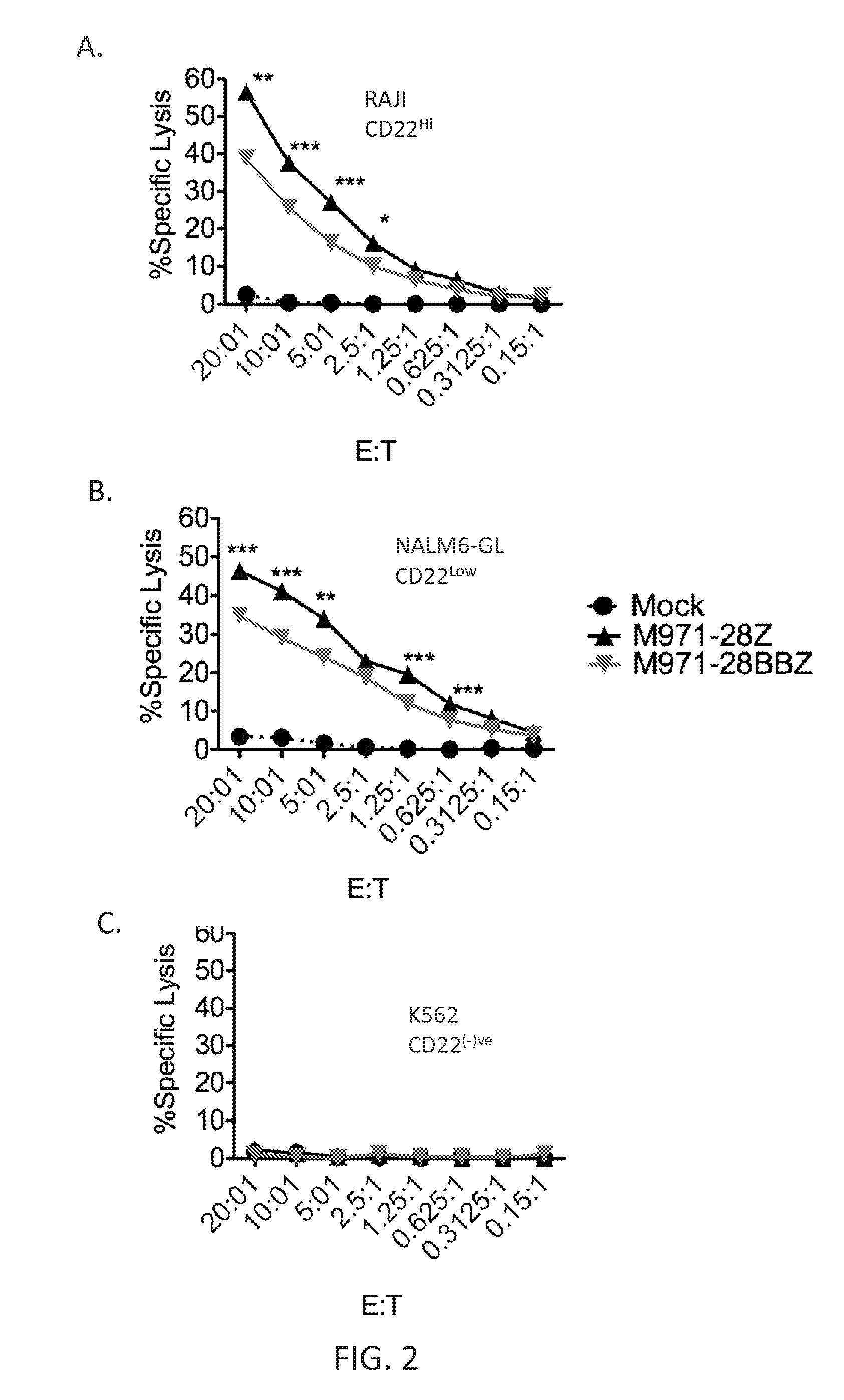 M971 chimeric antigen receptors