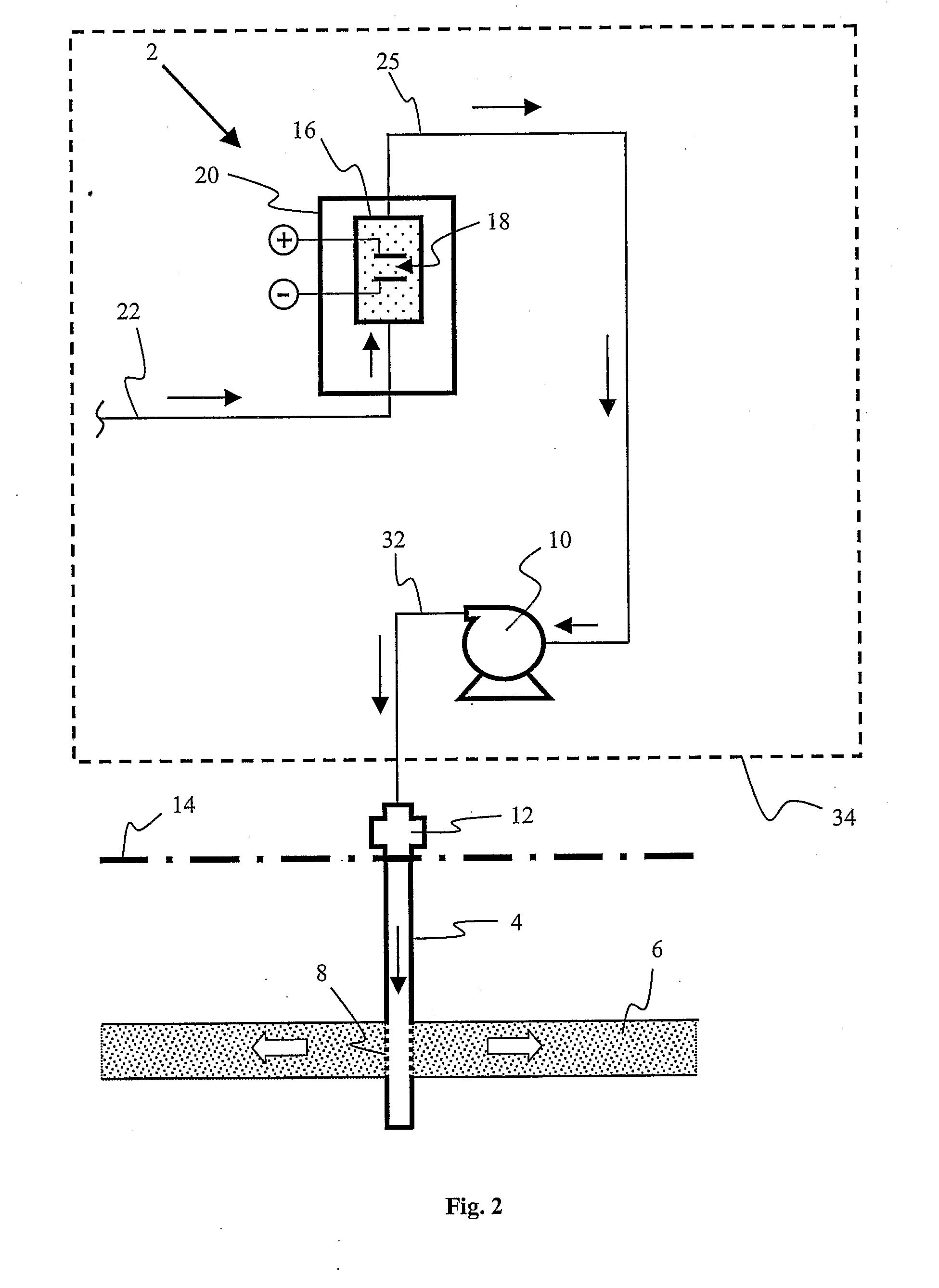 Method and a device for destructing organic material in injection water and use of injection water for generation of destructive hydroxyl radicals