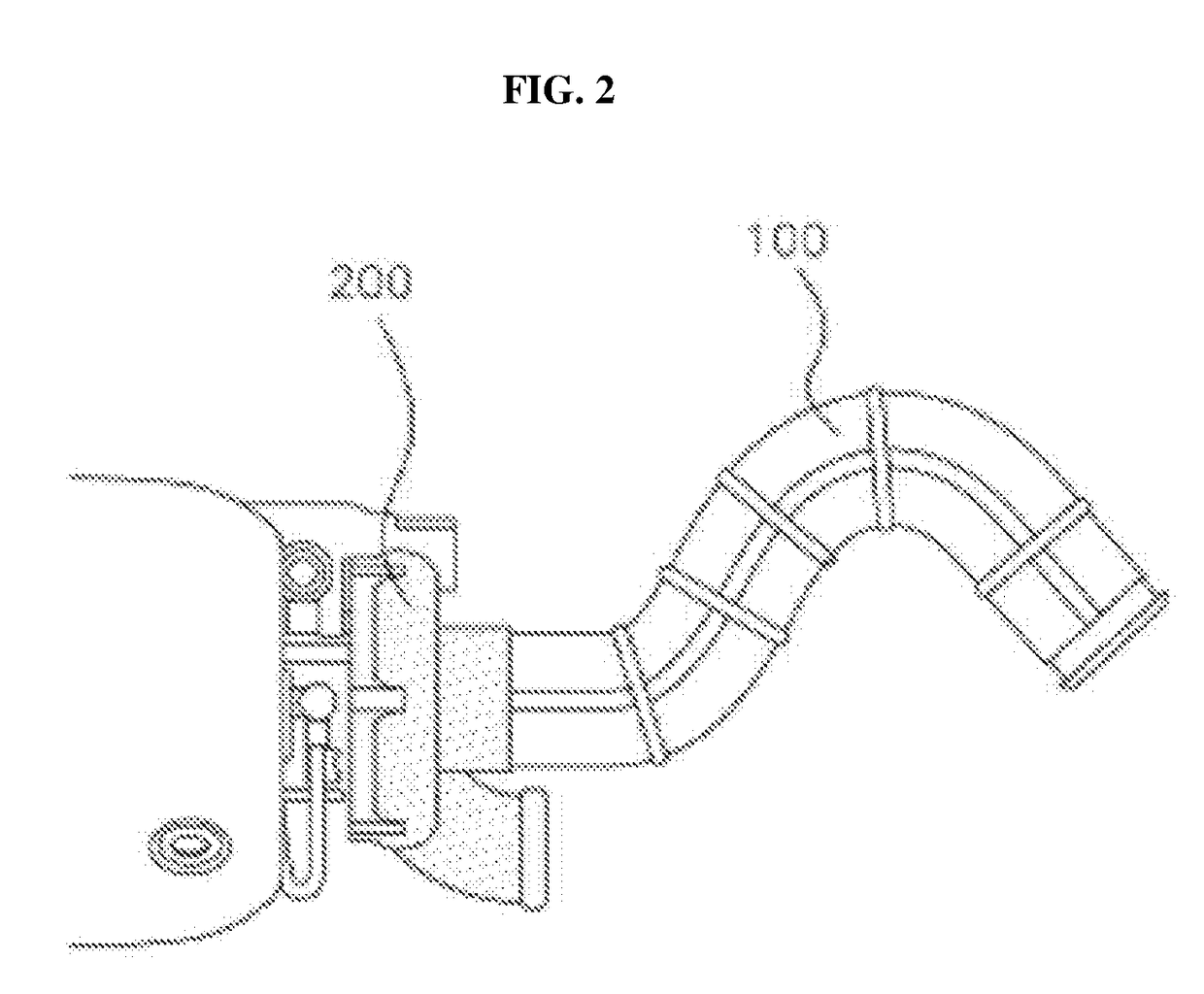 Resin composition of intake hose material for vehicle turbo