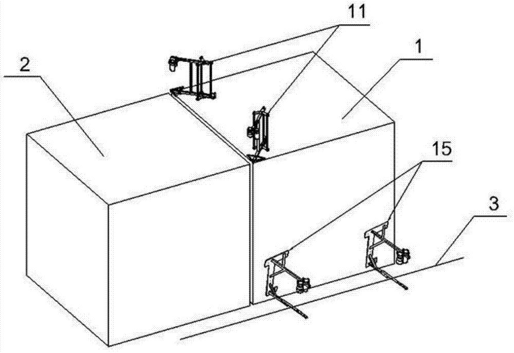 Visual measurement system for underwater concrete block installation