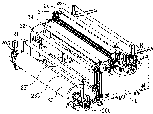 Cloth feeding mechanism of digital printing machine