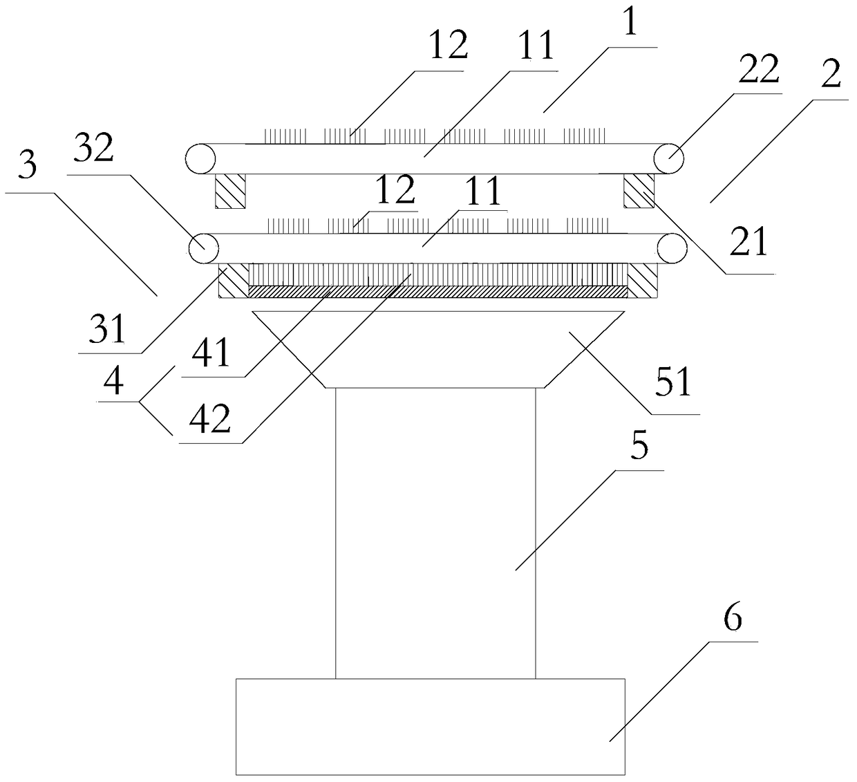 A self-cleaning comb box needle plate