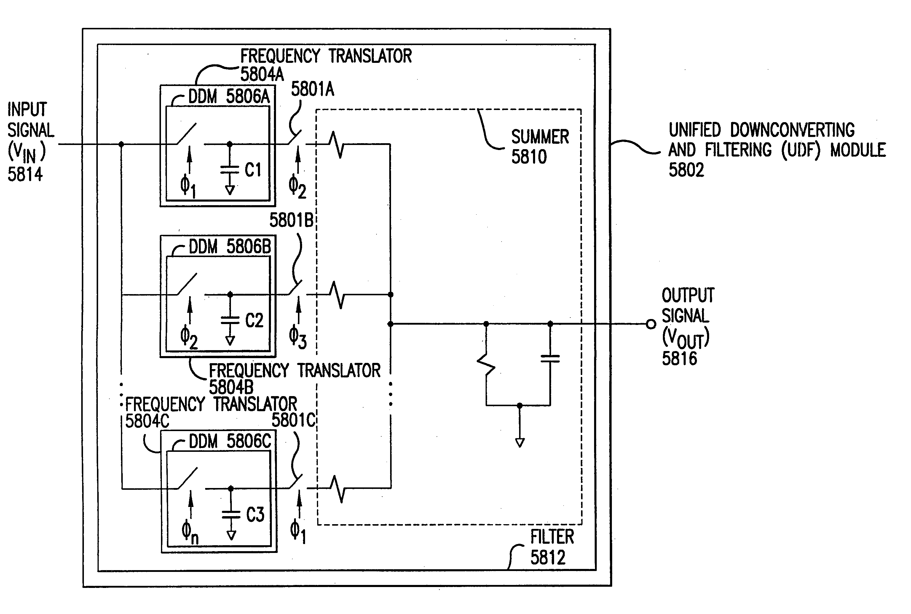 Integrated frequency translation and selectivity with gain control functionality, and applications thereof