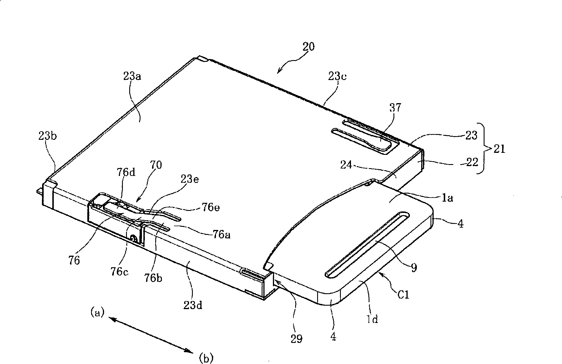 Electronic functional card and card connecting device