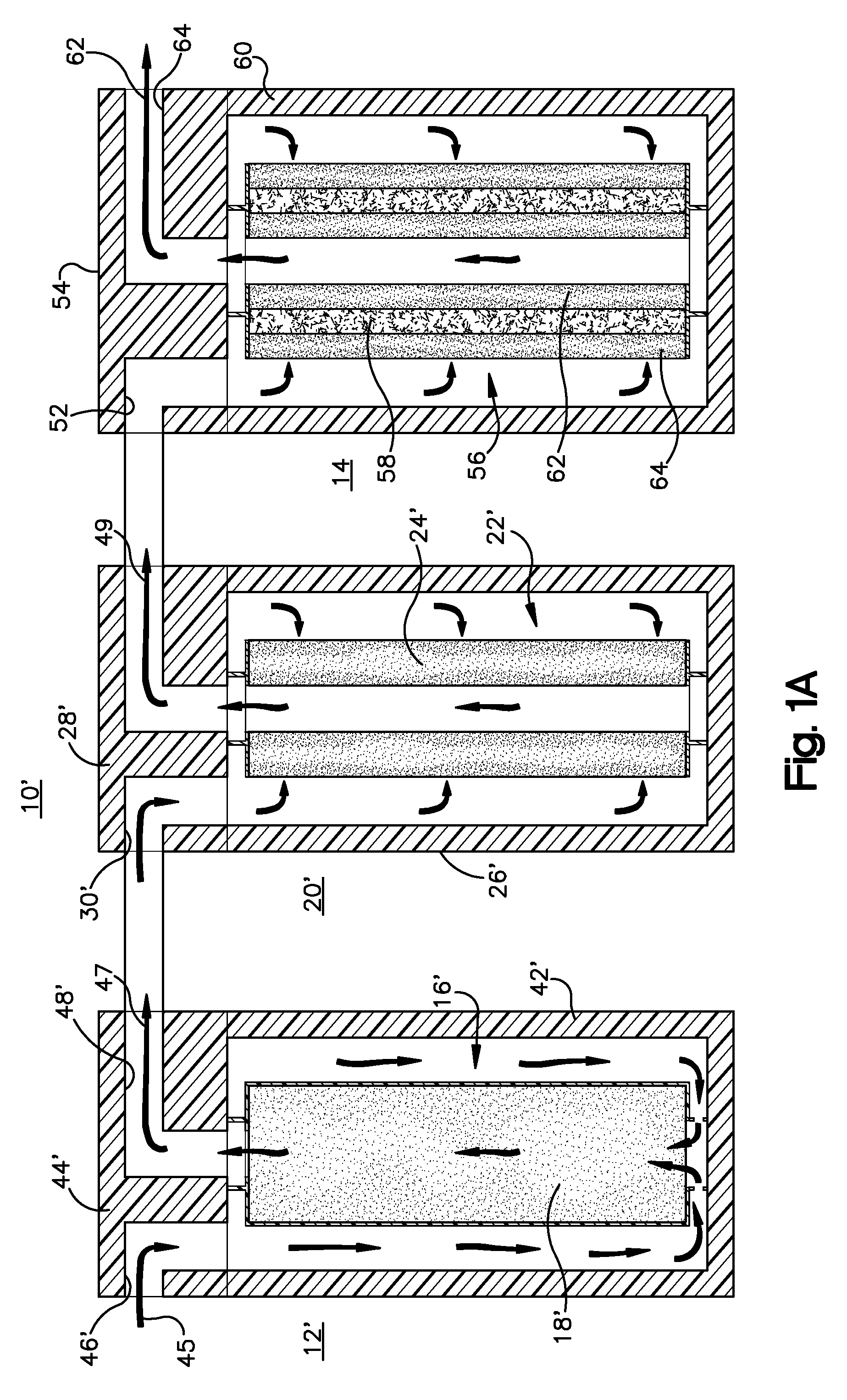Treating liquids with pH adjuster-based system