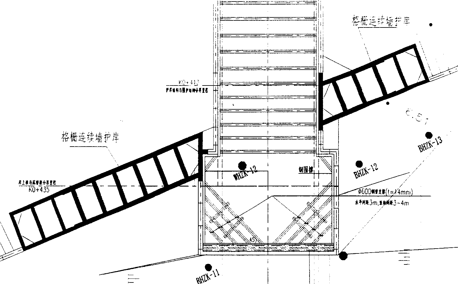 Grille type connection method of rigid joint for underground continuous wall