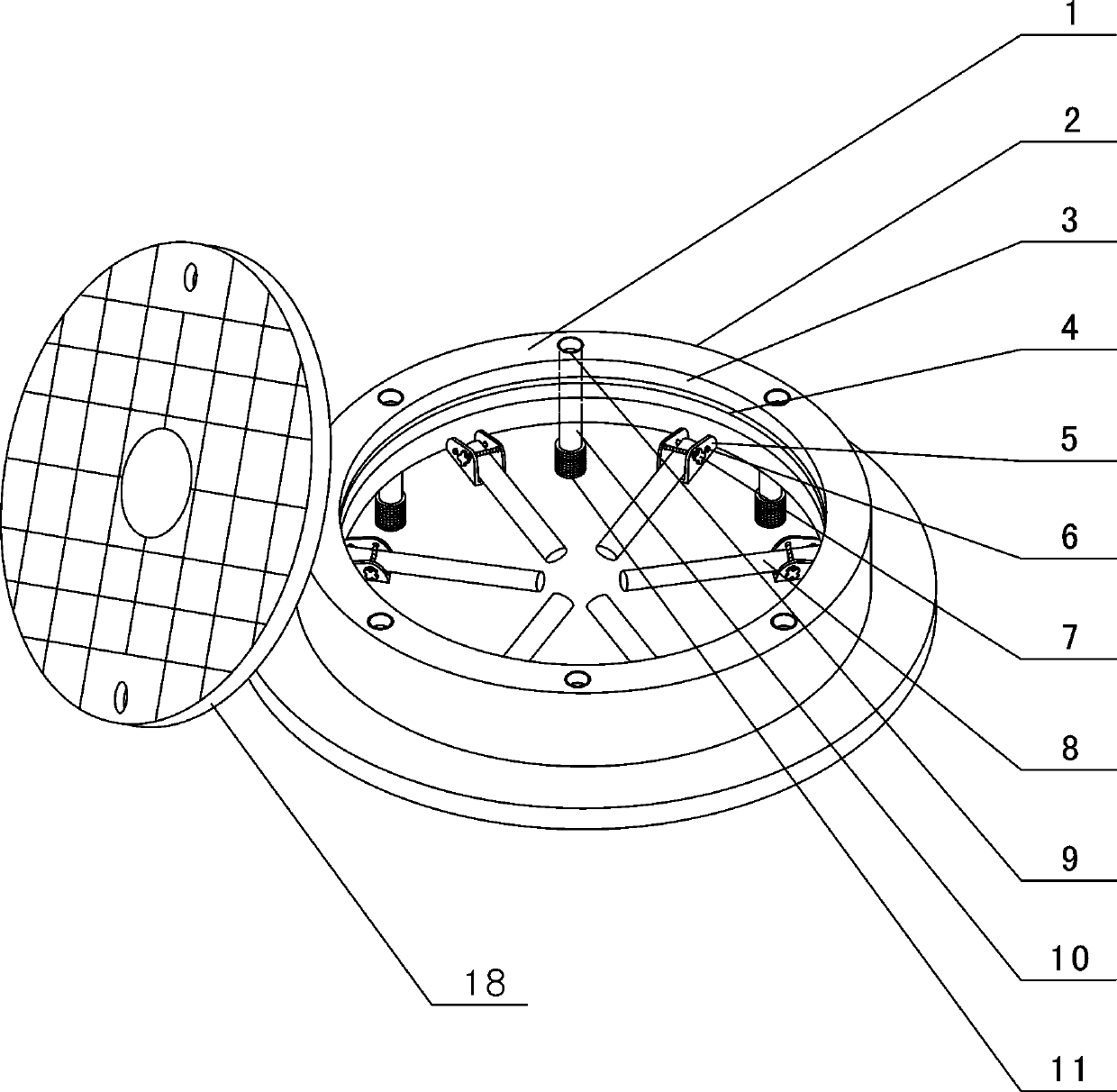 Road accumulated water rapid discharge processing method having safety warning protection function