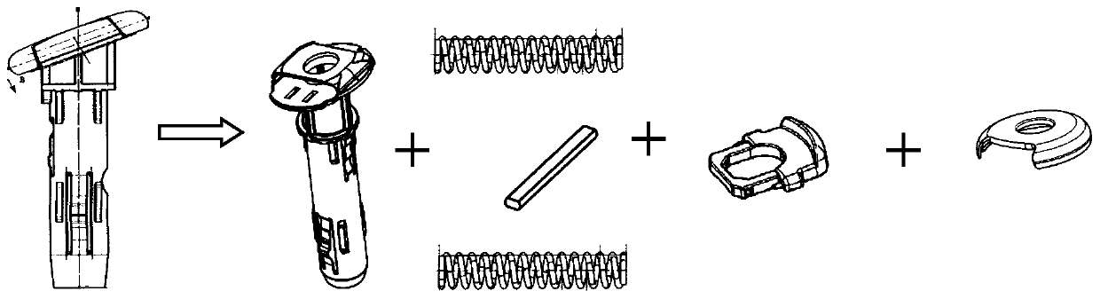 Spring feeding control device in automatic tool