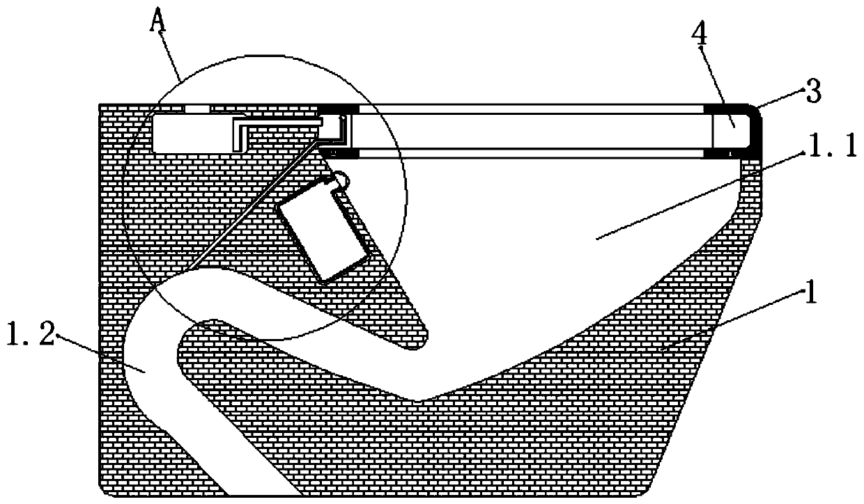 Secondary cleaning device of vacuum closestool for high-speed rail