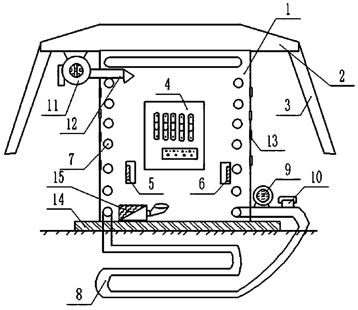 Outdoor adjustable power distribution cabinet