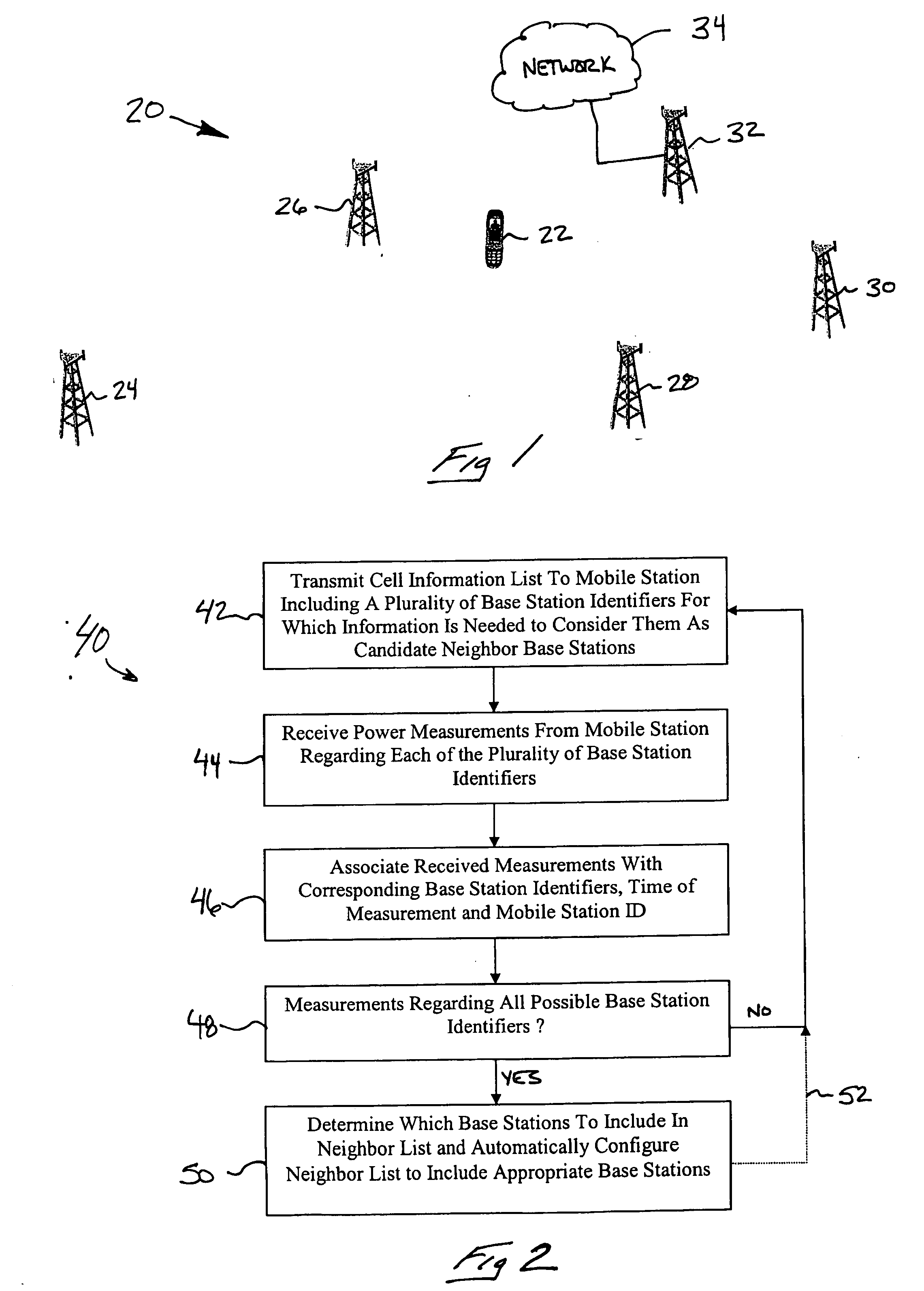 Automatically configuring a neighbor set for a base station