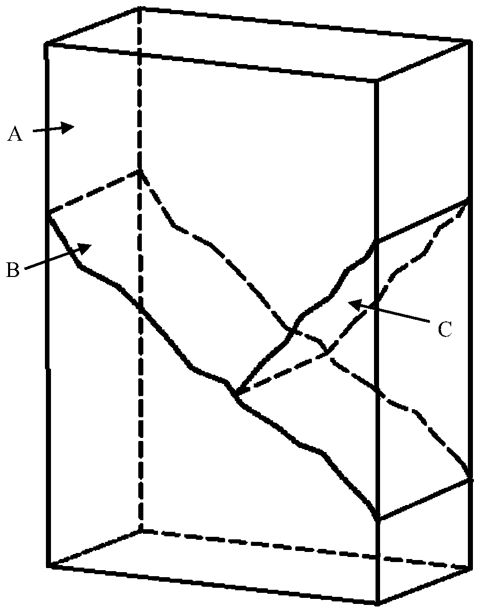 Test method for researching rock wedge instability failure under high stress