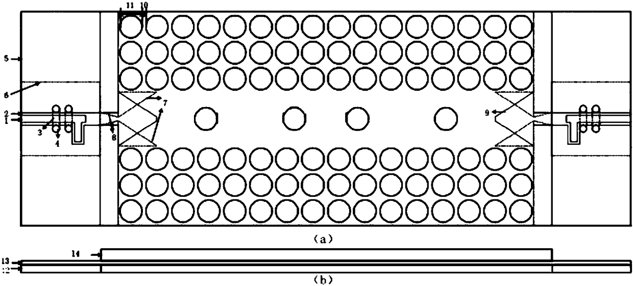 Band-pass filter based on substrate-integrated non-radiative dielectric waveguide