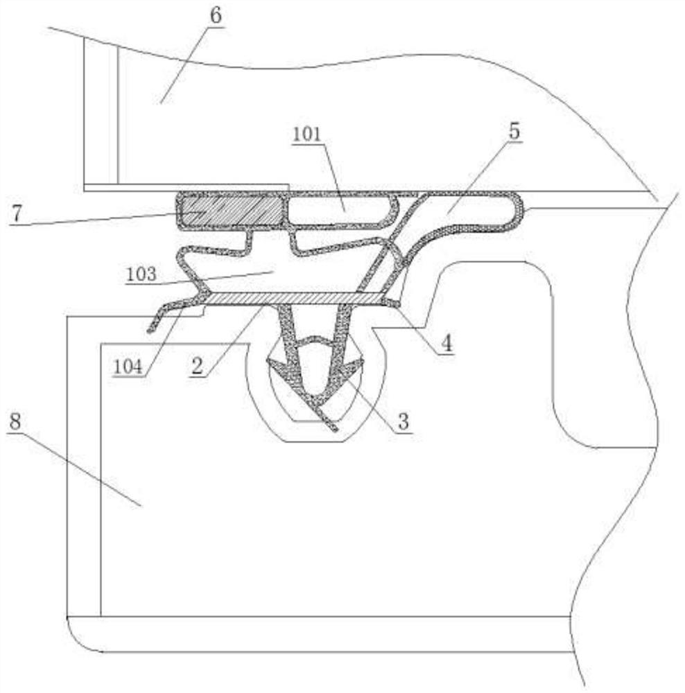 Multielement material co-extrusion refrigerator door seal