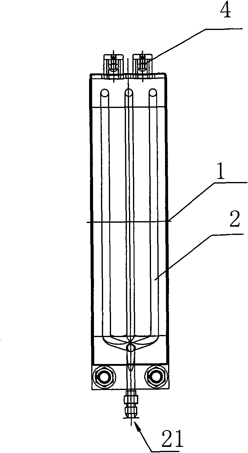 Water-cooled heater