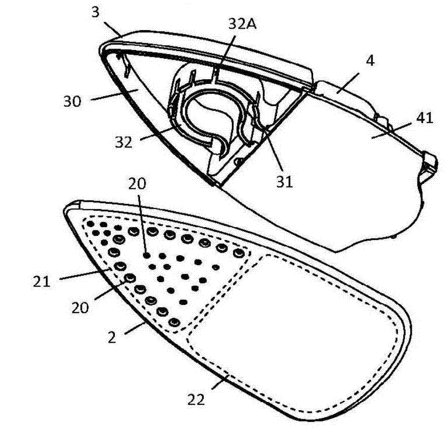 Steam ironing appliance