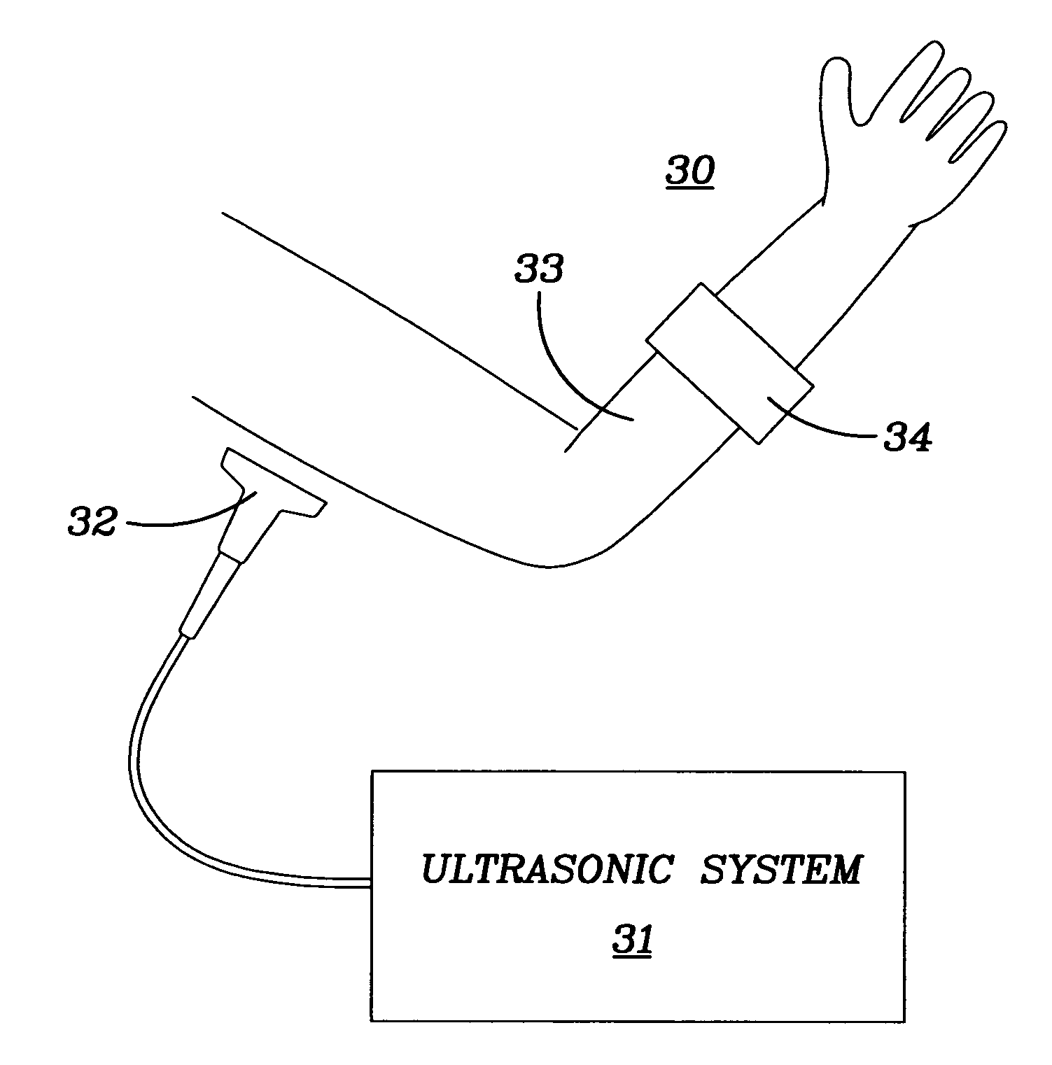 Method and diagnostic ultrasound apparatus for determining the condition of a person's artery or arteries