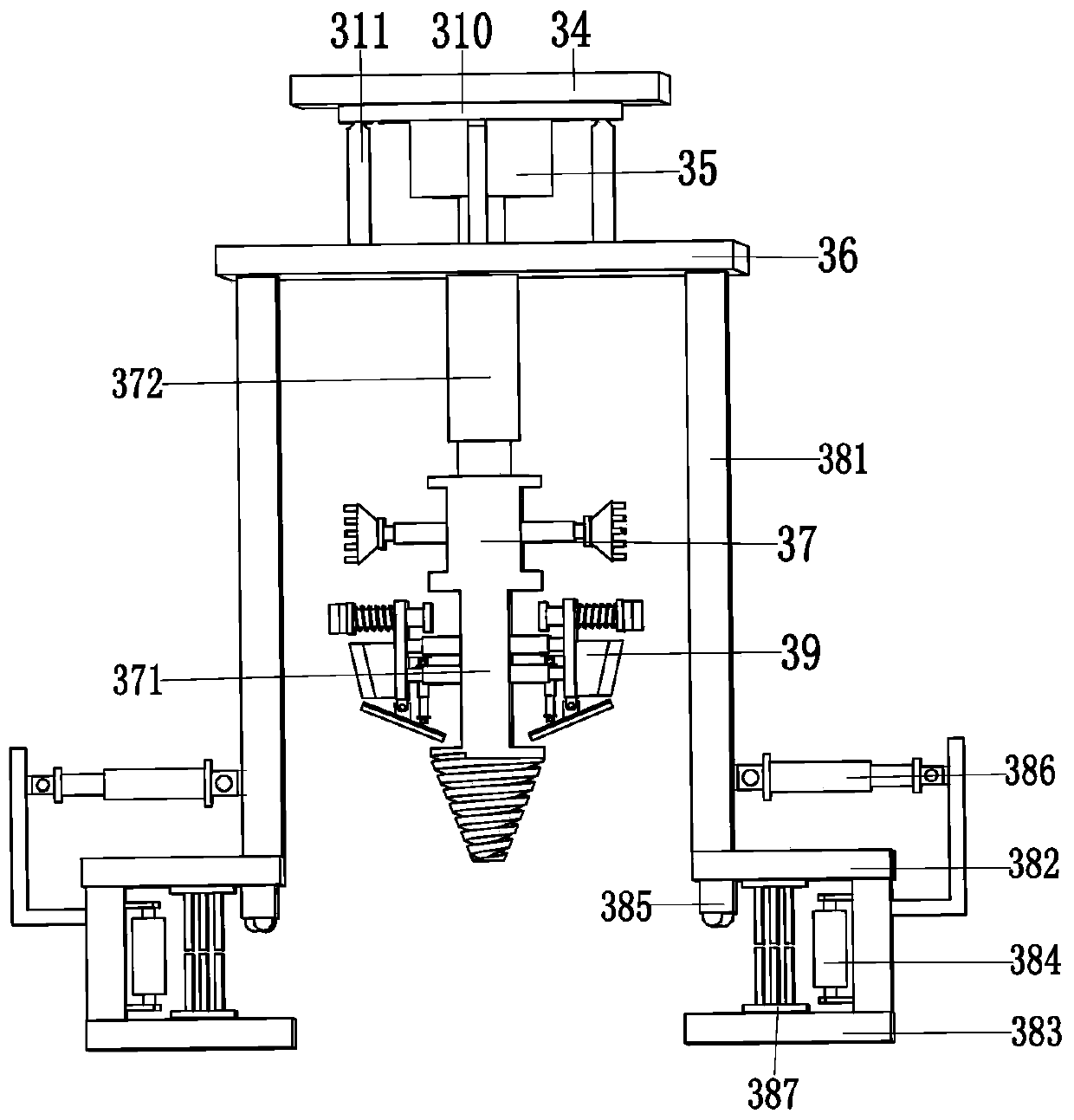 A kind of automatic cleaning equipment for cast flange pipe