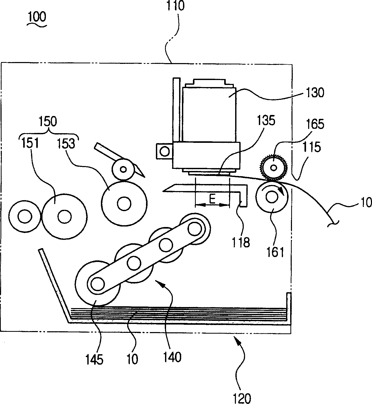 Paper handling unit of ink-jet printer