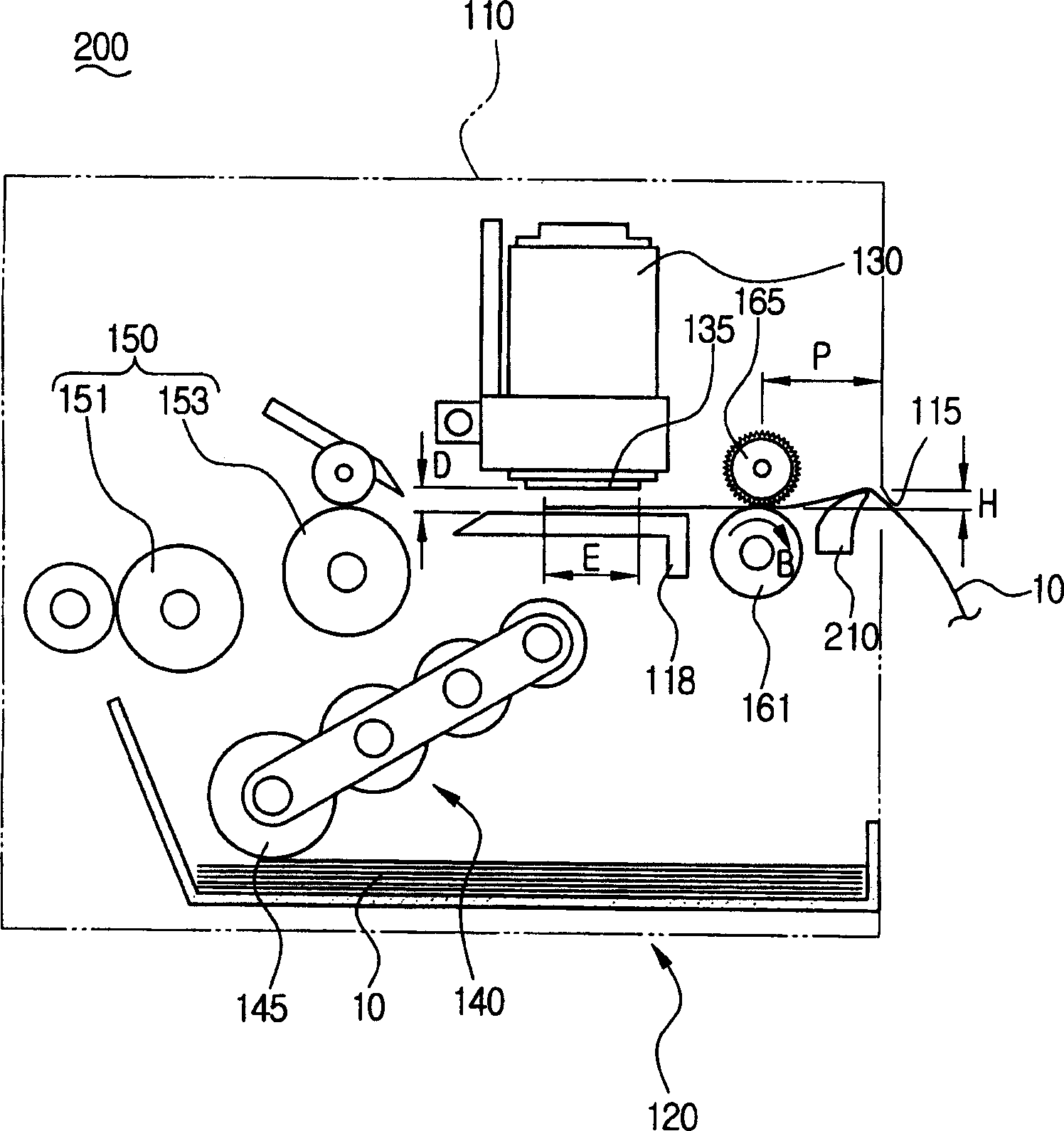 Paper handling unit of ink-jet printer