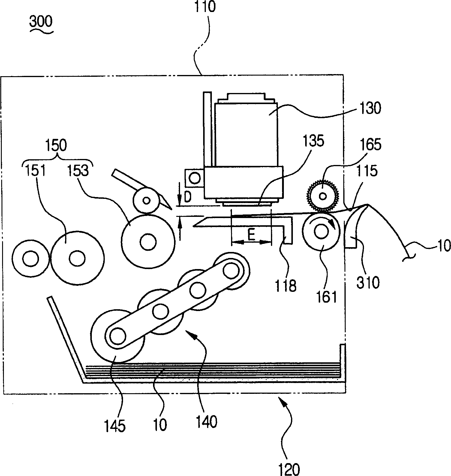 Paper handling unit of ink-jet printer