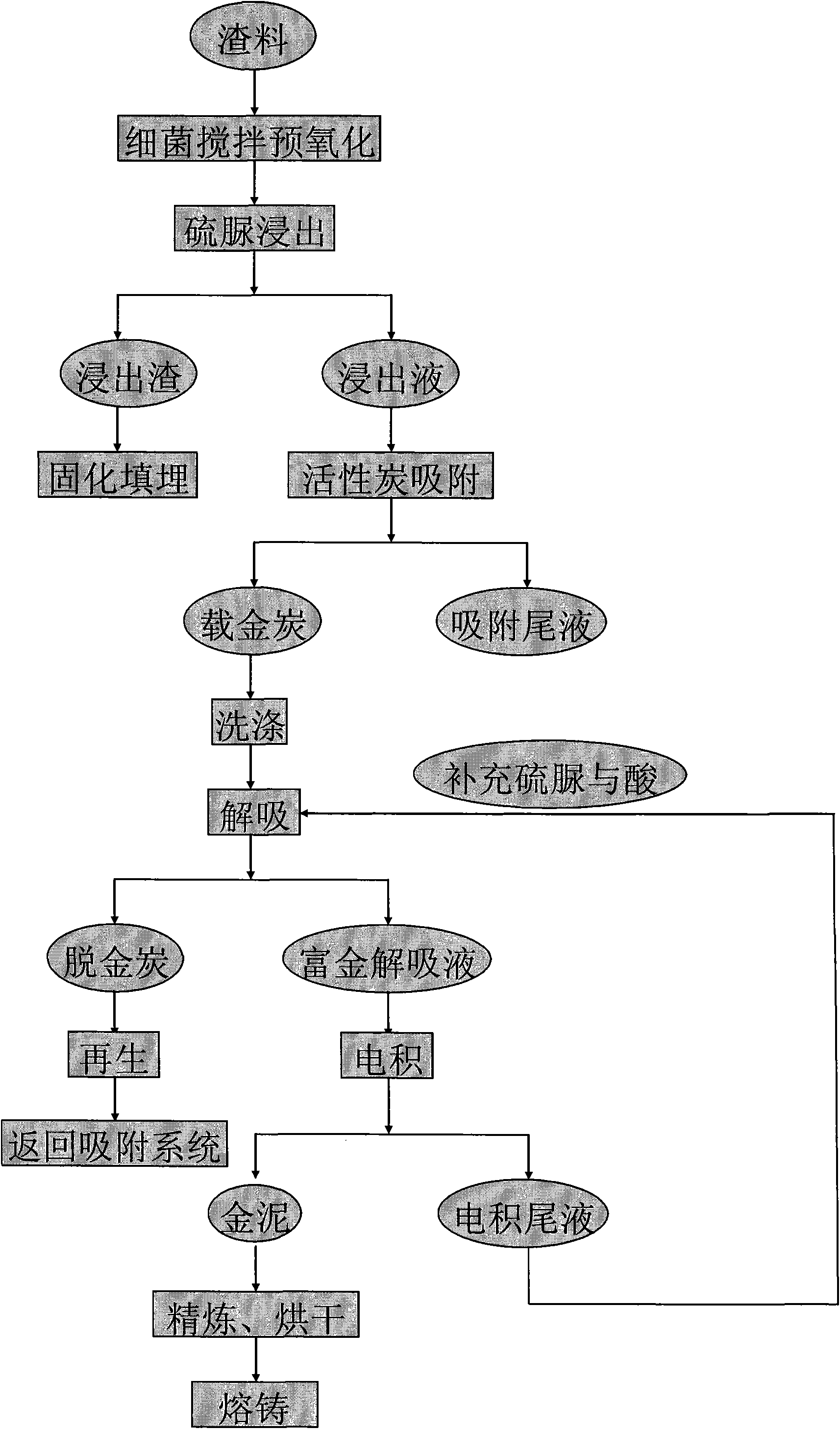 Method for leaching low-grade gold in high-arsenic sulfur concentrate acid-making cinder by microorganism preoxidation