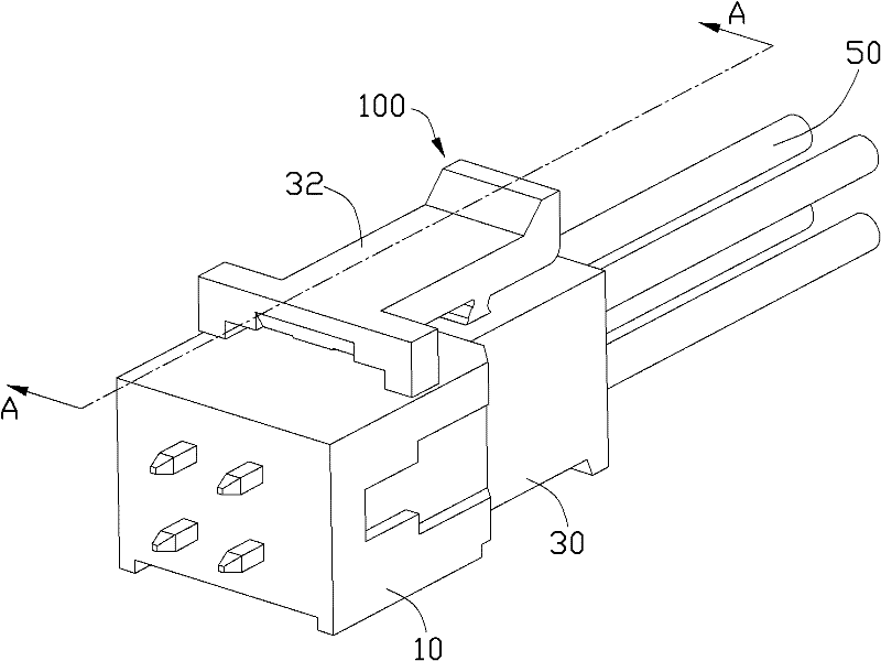 Electric connector component and plug connector