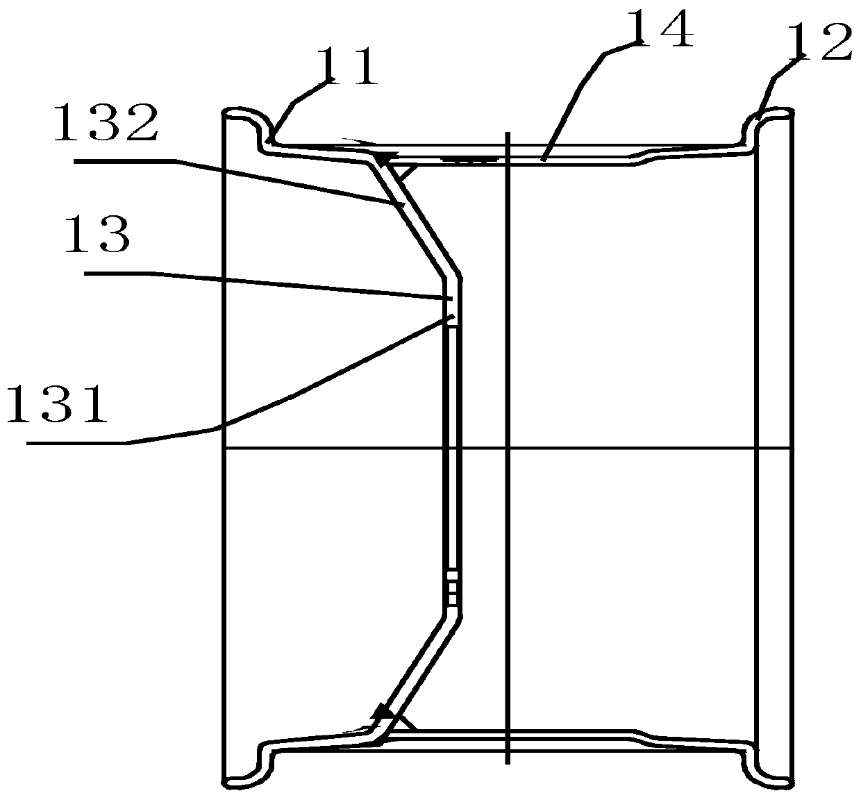 Production method of rims of integrated engineering vehicle