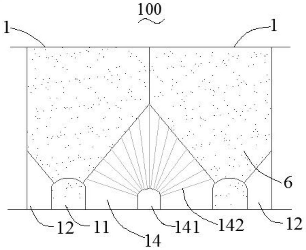 A kind of medium-deep hole stope bottom structure and recovery method with low mining and cutting ratio