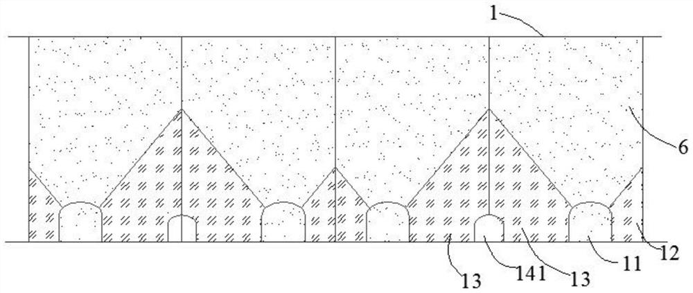 A kind of medium-deep hole stope bottom structure and recovery method with low mining and cutting ratio