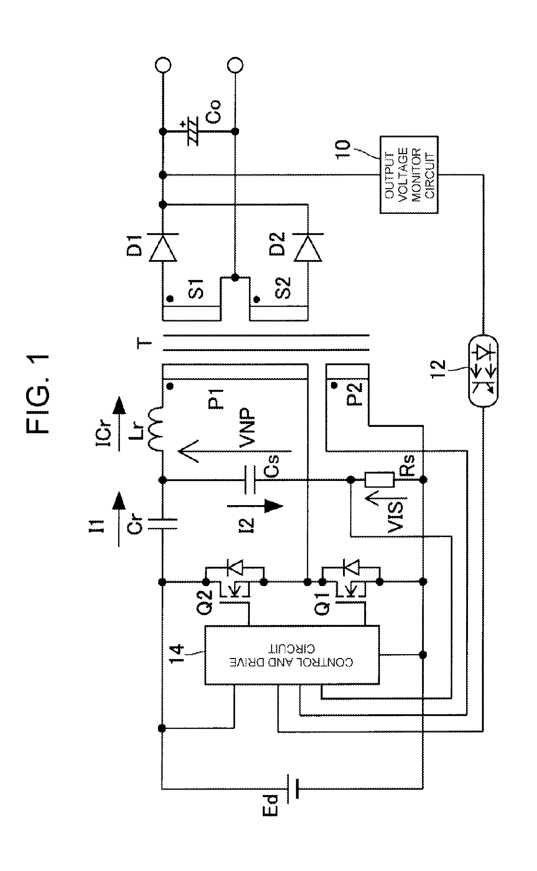 Resonant switching power supply device