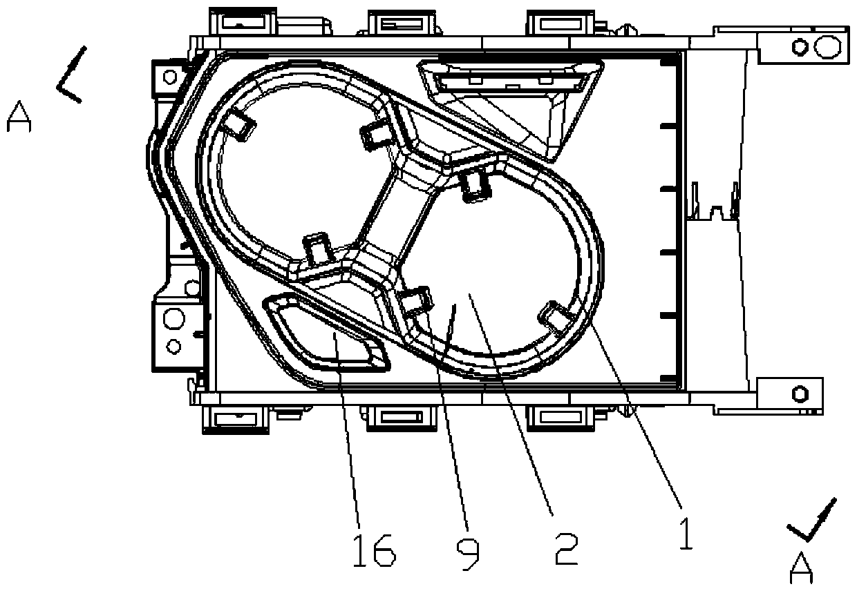 Cup stand device and automobile