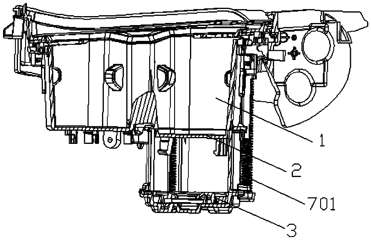 Cup stand device and automobile