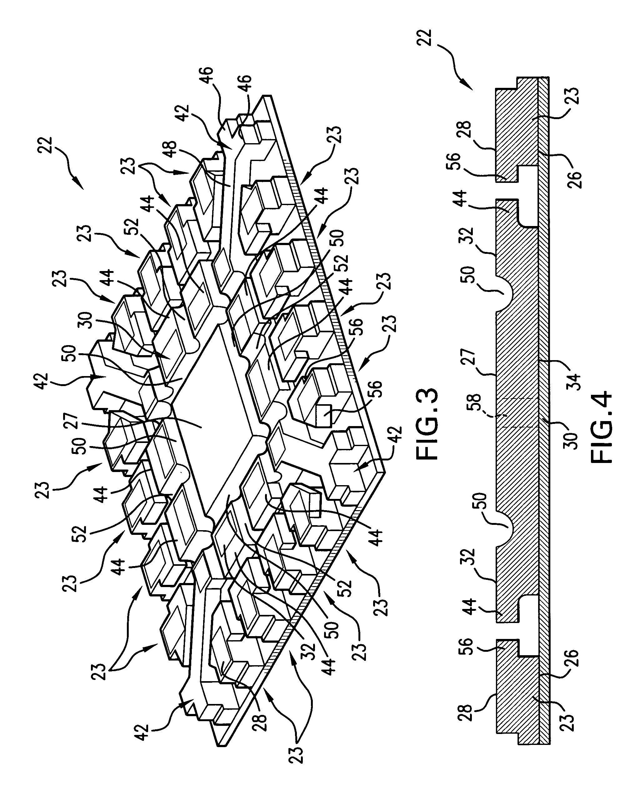 Die pad for semiconductor packages and methods of making and using same