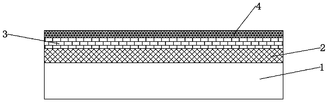 Fuel cell metal pole plate multiphase coating for suppressing columnar crystals and preparation method thereof