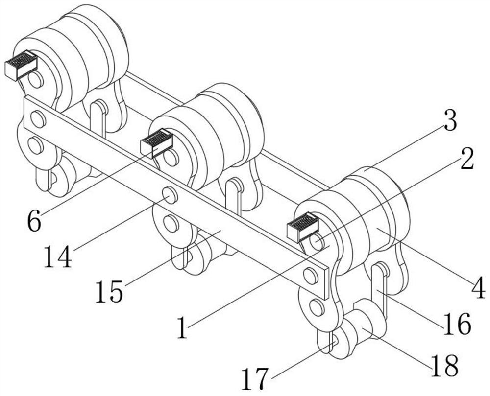 Mining cableway rope supporting wheel