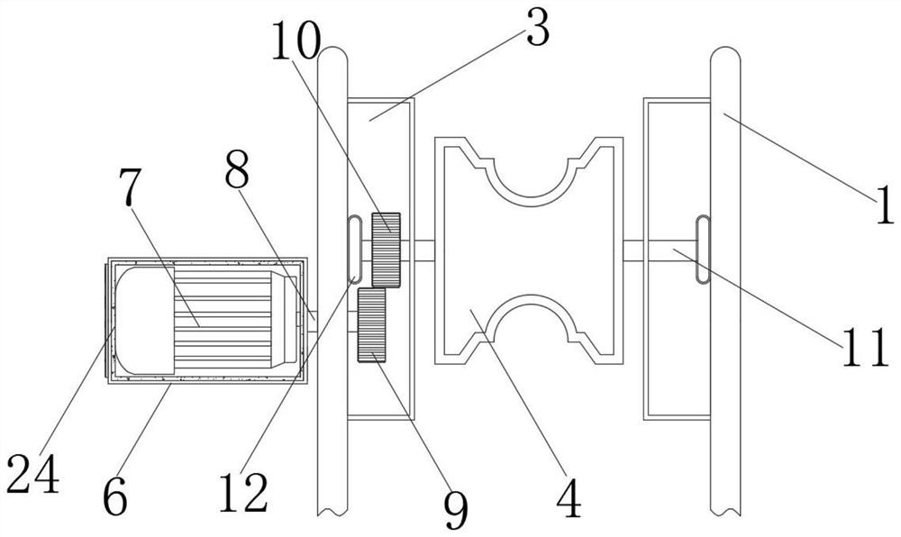 Mining cableway rope supporting wheel