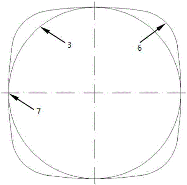 Engineering discrete variable based two-variable multi-circular arc special-shaped hole balance design method and model