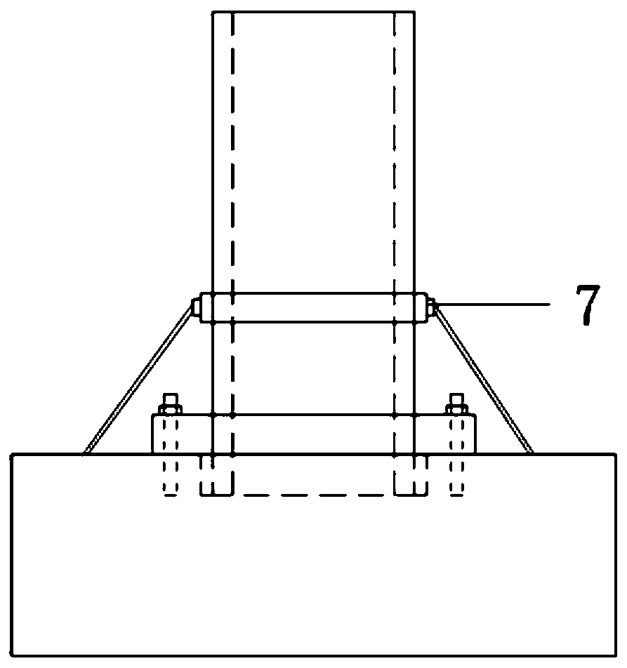 Combined anti-seismic pier column and template-free construction method thereof