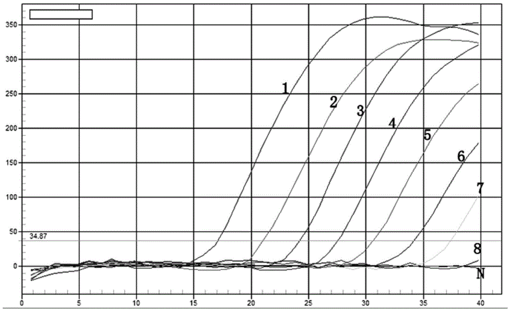 Real-time fluorescent quantitative PCR detection method for apple stem pitting virus