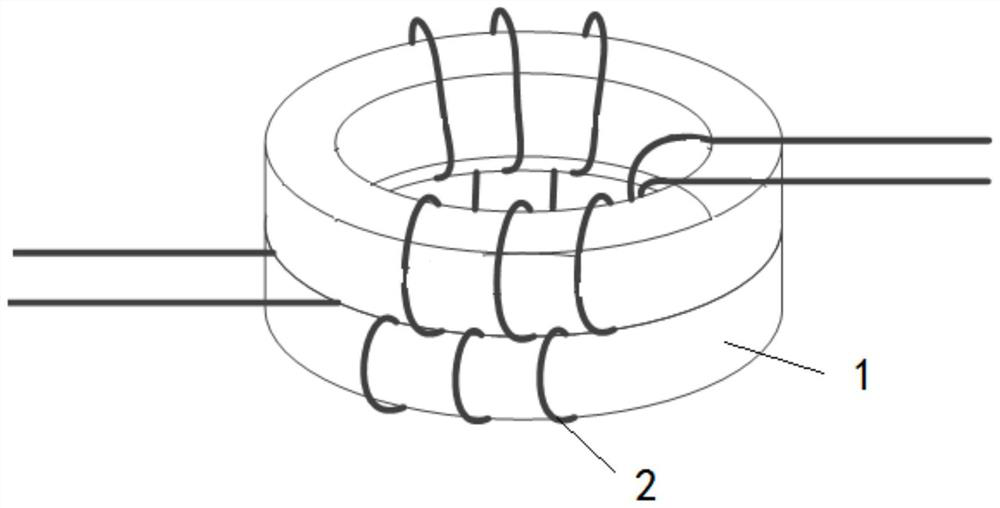 Stacked common-mode inductor, filter and power converter