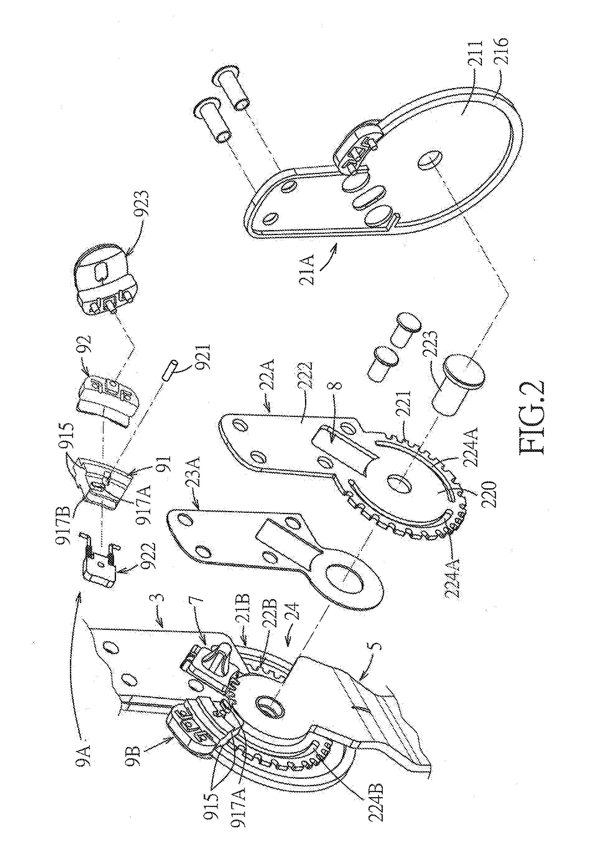 Hinge for an orthopedic brace