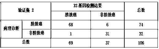 Set of genes used for bladder cancer detection and application thereof