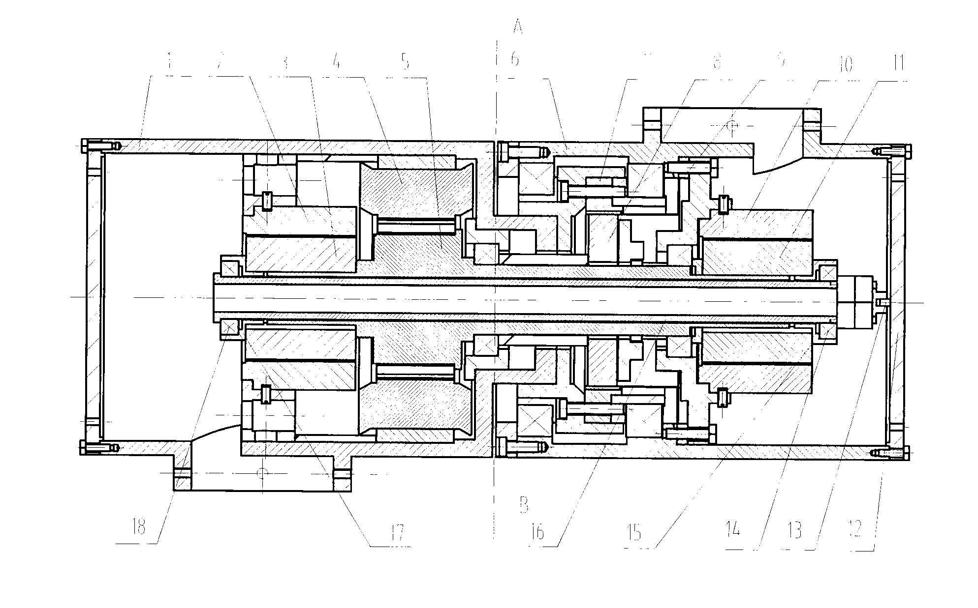 Robot integrated joint location detecting method based on double-rotation change coaxial design