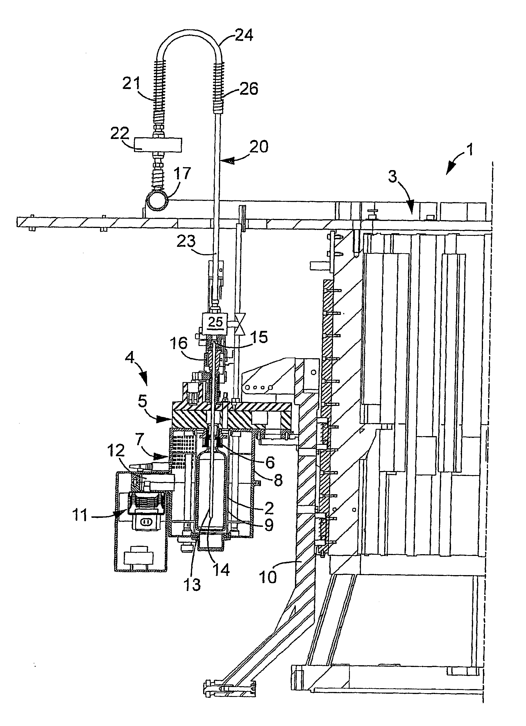 Apparatus for Plasma-Enhanced Chemical Vapor Deposition (Pecvd) of an Internal Barrier Layer Inside a Container, Said Apparatus Including a Gas Line Isolated by a Solenoid Valve